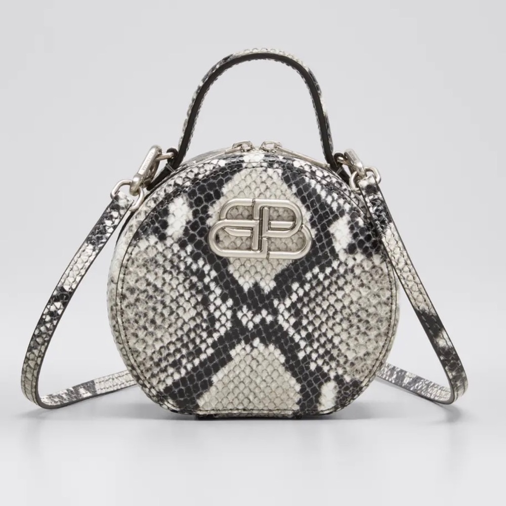 Balenciaga Purse Round bag Python effect NWT